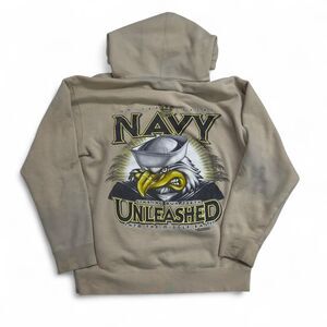 7.62 Design U.S. Navy Unleashed Eagle Hoodie Men’s Medium Tan 2005 Military
